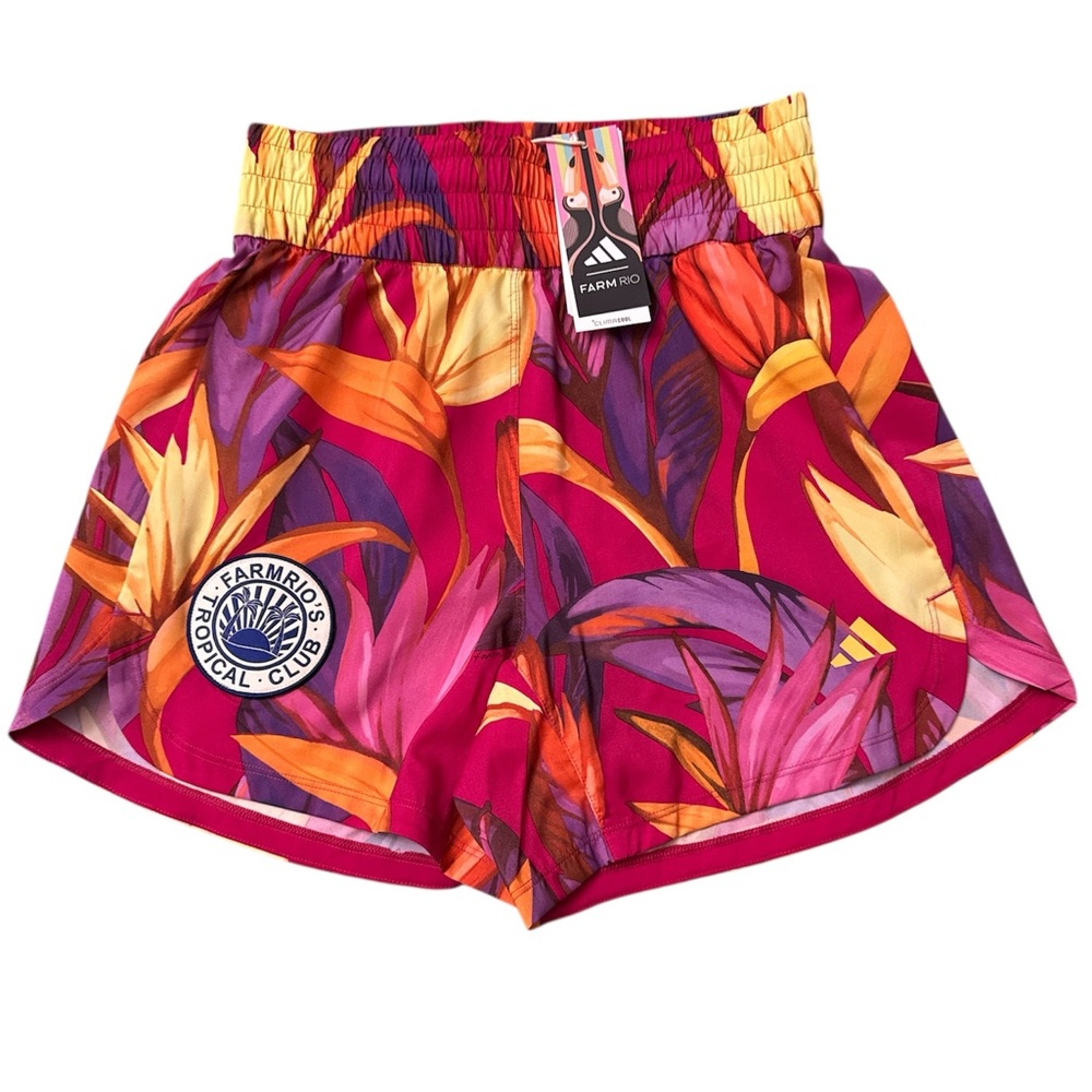 Adidas x Farm Rio Pacer Shorts Vibrant Athletic Shorts - Picture 5 of 9